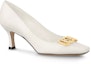 Order (W) Louis Vuitton Rotary 'White Calfskin Slip-On Stiletto' Tumit Tinggi Kulit Putih. 1AAE2X