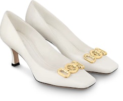 (W) Louis Vuitton Rotary 'White Calfskin Slip-On Stiletto' Tumit Tinggi Kulit Putih. 1AAE2X Lookbook (W) Louis Vuitton Rotary 'White Calfskin Slip-On Stiletto' Tumit Tinggi Kulit Putih. 1AAE2X