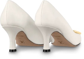(W) Louis Vuitton Rotary 'White Calfskin Slip-On Stiletto' Tumit Tinggi Kulit Putih. 1AAE2X Shop (W) Louis Vuitton Rotary 'White Calfskin Slip-On Stiletto' Tumit Tinggi Kulit Putih. 1AAE2X
