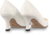 (W) Louis Vuitton Rotary 'White Calfskin Slip-On Stiletto' Tumit Tinggi Kulit Putih. 1AAE2X