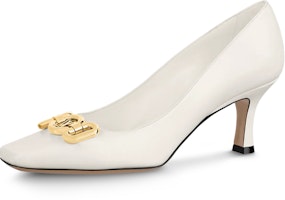 (Women) Louis Vuitton Rotary 'White Calfskin Slip-On Stiletto' 1AAE2X (Women) Louis Vuitton Rotary 'White Calfskin Slip-On Stiletto' 1AAE2X