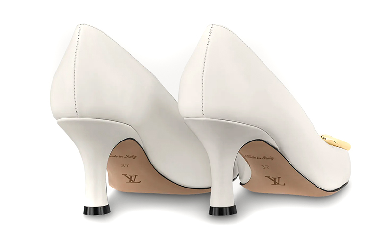 Shop (W) Louis Vuitton Rotary Tumit Tinggi 'Putih' 1A956F