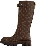 (Women) Louis Vuitton Round-Toe Buckle High-Top Boot 'Brown Leather' 1ACNO5 (Women) Louis Vuitton Round-Toe Buckle High-Top Boot 'Brown Leather' 1ACNO5