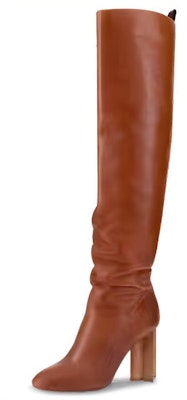 (Women) Louis Vuitton Round Toe Block Heel High Boot 'Brown' 1A4F0G Buy (Women) Louis Vuitton Round Toe Block Heel High Boot 'Brown' 1A4F0G