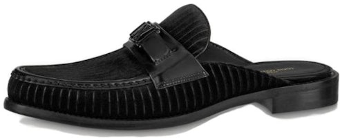 (Women) Louis Vuitton Round Toe Comfort Mule 'Black Leather' 1AAR0A (Women) Louis Vuitton Round Toe Comfort Mule 'Black Leather' 1AAR0A