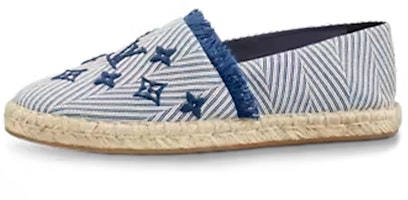 (Women) Louis Vuitton Round Toe Slip-On 'Blue Fisherwoman' 1A3OCX (Women) Louis Vuitton Round Toe Slip-On 'Blue Fisherwoman' 1A3OCX