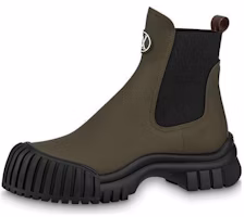 (Women) Louis Vuitton Ruby Flat Ankle Boots 'Olive Green' 1ABUIG (Women) Louis Vuitton Ruby Flat Ankle Boots 'Olive Green' 1ABUIG