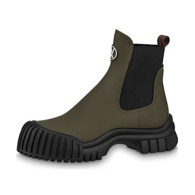 (W) LV Ruby Flat Ankle Boots 'Olive Green'