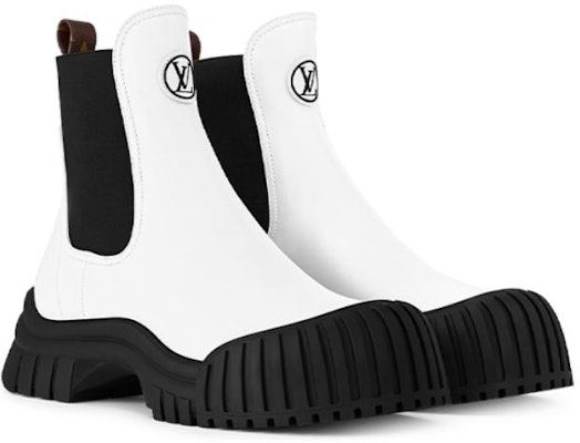 (Women) Louis Vuitton Ruby Flat Ankle Boots 'White' 1ABUJA Lookbook (Women) Louis Vuitton Ruby Flat Ankle Boots 'White' 1ABUJA