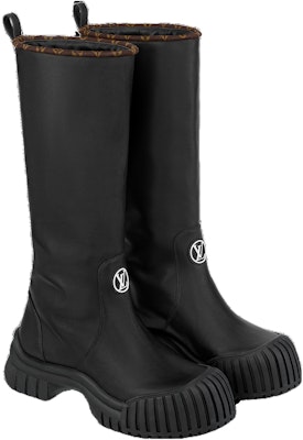 (Women) Louis Vuitton Ruby Flat High Boots 'Black' 1ABVTF Lookbook (Women) Louis Vuitton Ruby Flat High Boots 'Black' 1ABVTF