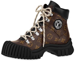 (Women) Louis Vuitton Ruby Flat Ranger Boots 'Brown Monogram with Black' 1AALYG (Women) Louis Vuitton Ruby Flat Ranger Boots 'Brown Monogram with Black' 1AALYG