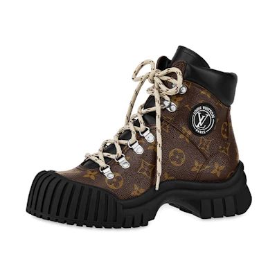 (W) LV Ruby Flat Ranger Boots 'Brown Monogram with Black'