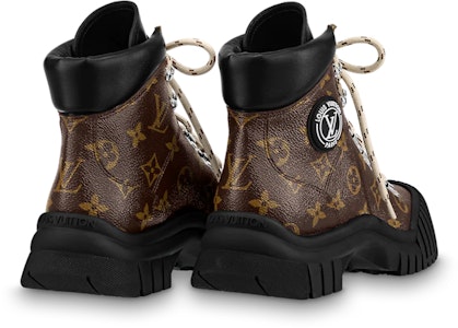 (W) ルイ・ヴィトン ルビー フラットレンジャーブーツ モノグラム(茶×黒) 1AALYG Shop (W) ルイ・ヴィトン ルビー フラットレンジャーブーツ モノグラム(茶×黒) 1AALYG