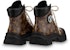 (W) Louis Vuitton Ruby Flat Ranger Boots 'Pola Coklat Monogram dengan Hitam' 1AALYG
