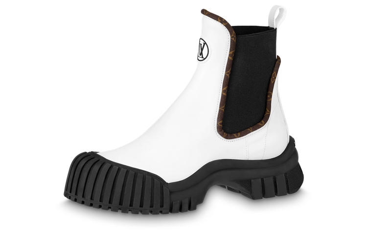 (Women) Louis Vuitton Ruby Flat Ranger Boots 'White' 1AB0G3