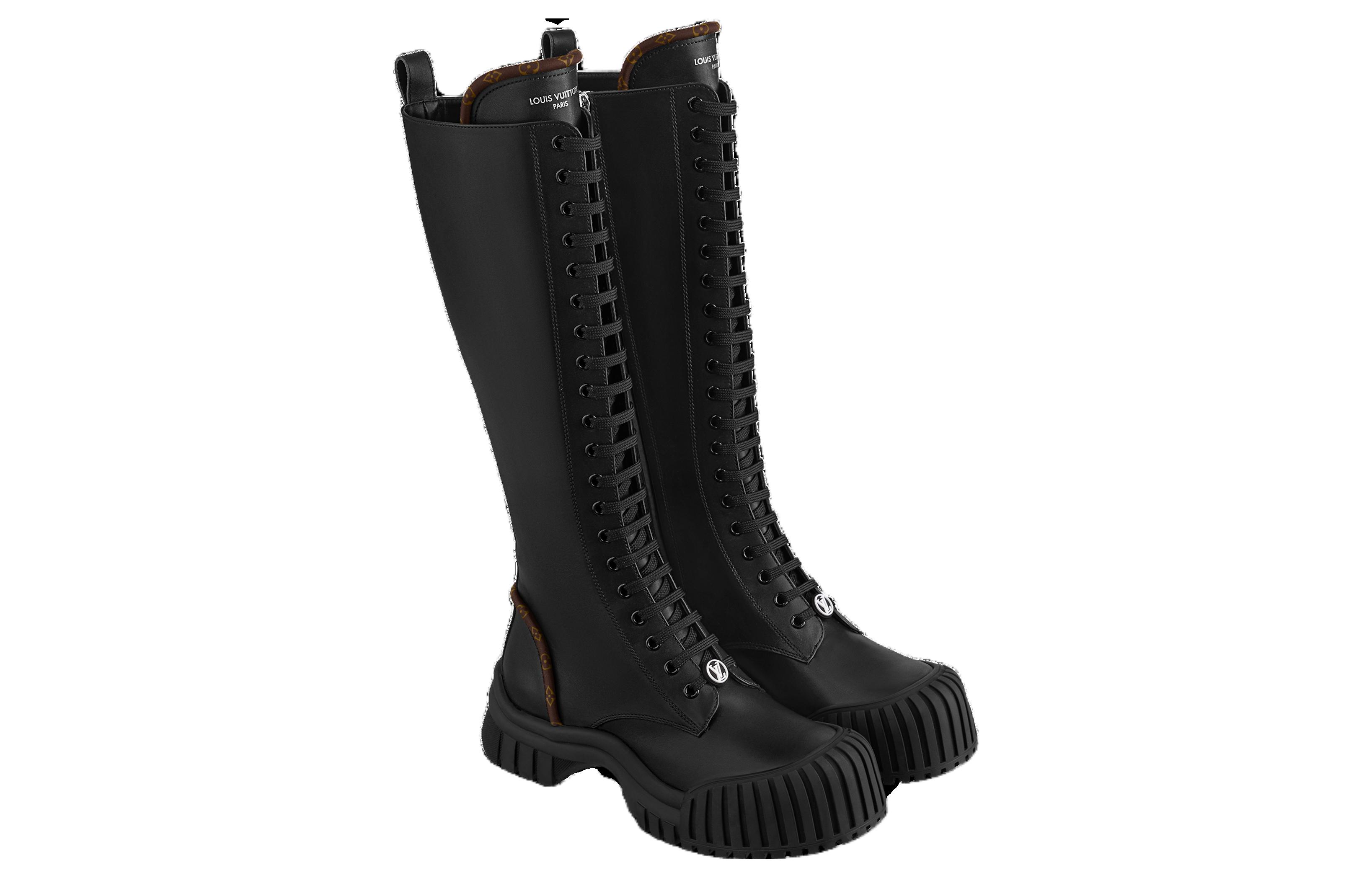 Lookbook (W) Louis Vuitton Ruby Flat Ranger Knee Boots 'Hitam' 1AB47R