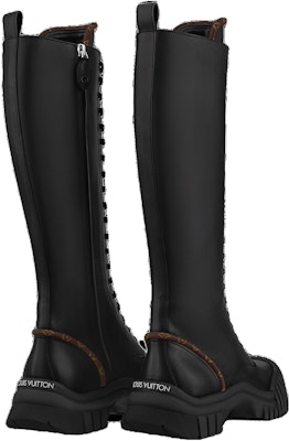 (Women) Louis Vuitton Ruby Flat Ranger Knee Boots 'Black' 1AB47R Shop (Women) Louis Vuitton Ruby Flat Ranger Knee Boots 'Black' 1AB47R