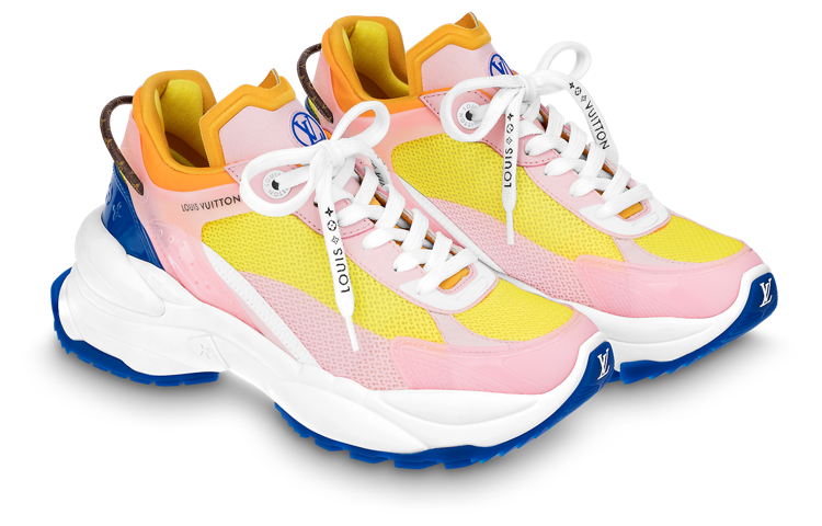 Lookbook (W) Sepatu Louis Vuitton Run 55 'Kuning Pink' 1AAP55
