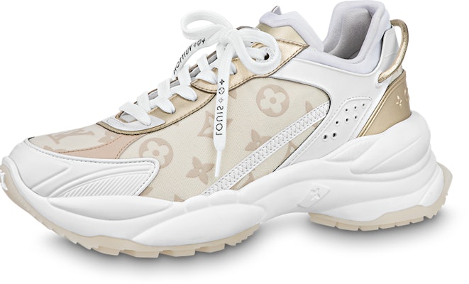 LOUIS VUITTON Run 55 牛仔布 繫帶 時尚百搭 防滑 低筒 運動休閒鞋 女款 米色 Buy LOUIS VUITTON Run 55 牛仔布 繫帶 時尚百搭 防滑 低筒 運動休閒鞋 女款 米色