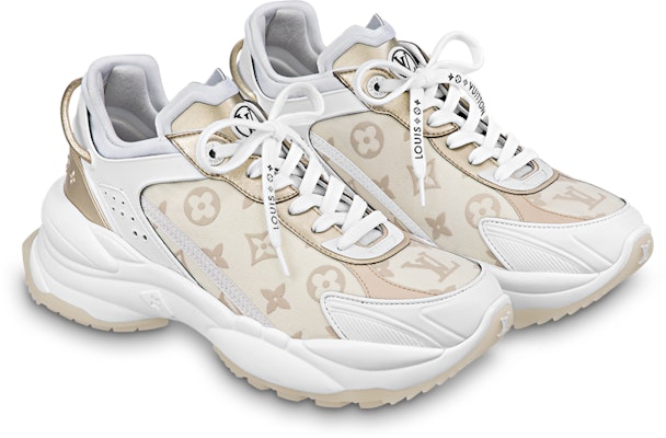 LOUIS VUITTON Run 55 牛仔布 繫帶 時尚百搭 防滑 低筒 運動休閒鞋 女款 米色 Order LOUIS VUITTON Run 55 牛仔布 繫帶 時尚百搭 防滑 低筒 運動休閒鞋 女款 米色