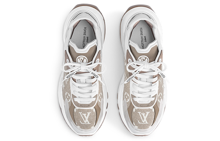Lookbook (W) Sneakers Louis Vuitton Run 55 'Beige Monogram Coklat Putih' 1AC28C