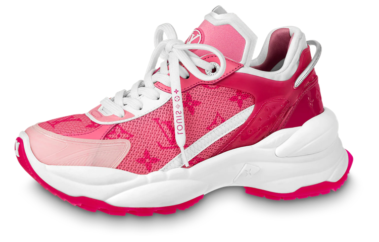 (Women) Louis Vuitton Run 55 Sneakers 'Hot Pink Monogram' 1AB3C8