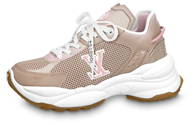 (Women) Louis Vuitton Run 55 Sneakers 'Tan Pink' 1ABVMW