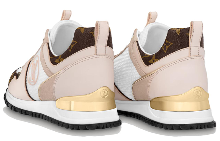 Lookbook 路易威登 Run Away 皮革 圓頭繫帶 低幫 生活休閒鞋 女款 米白色