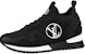 (W) Louis Vuitton Run Away Sneakers 'Hitam dengan Logo Putih' 1A9ER3