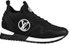Order (W) Louis Vuitton Run Away Sneakers 'Hitam dengan Logo Putih' 1A9ER3