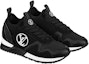 Lookbook (W) Louis Vuitton Run Away Sneakers 'Hitam dengan Logo Putih' 1A9ER3