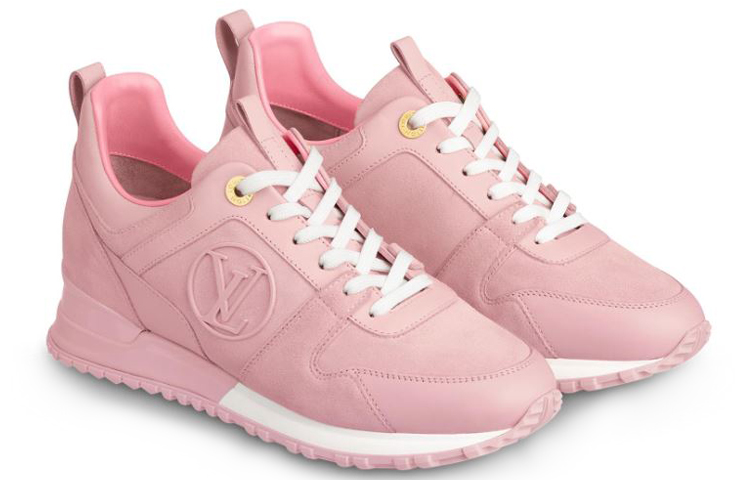 Lookbook (W) Louis Vuitton Run Away Kalfsleer Sneakers Roze 1A5C2H