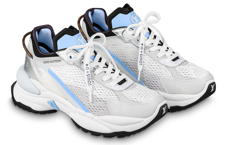Shop (W) 루이비통 런 어웨이 스니커즈 (화이트 블루) 1AADW5