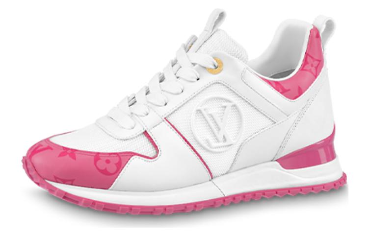(Women) Louis Vuitton Run Away Sneakers 'White Side Logo with Pink Monogram' 1AB1SD