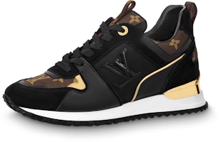 (Women) Louis Vuitton Run Away Trainers 'Black with Brown Monogram' 1AAP39 (Women) Louis Vuitton Run Away Trainers 'Black with Brown Monogram' 1AAP39
