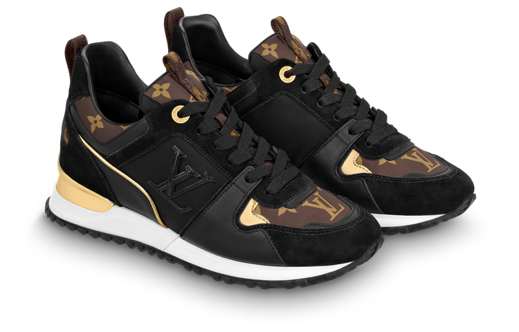 Order (W) 루이비통 런 어웨이 스니커즈 (블랙/브라운 모노그램) 1AAP39