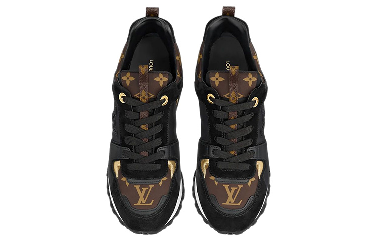 Lookbook (W) 루이비통 런 어웨이 스니커즈 (블랙/브라운 모노그램) 1AAP39