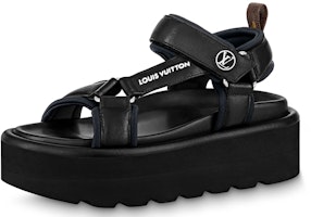 (Women) Louis Vuitton Sandal 'Black Fashion Casual' 1AABR5 (Women) Louis Vuitton Sandal 'Black Fashion Casual' 1AABR5