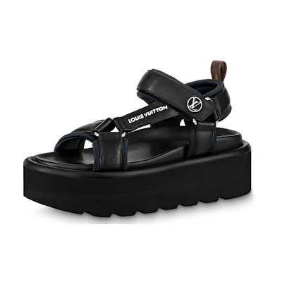 (W) LV Sandal 'Black Fashion Casual'