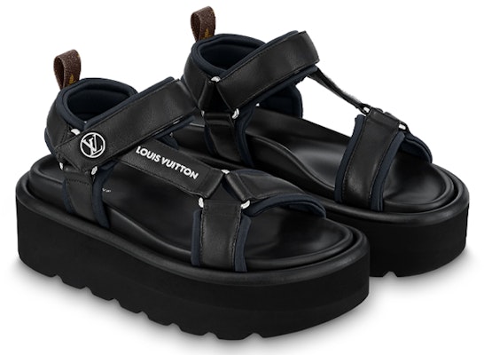 (Women) Louis Vuitton Sandal 'Black Fashion Casual' 1AABR5 Shop (Women) Louis Vuitton Sandal 'Black Fashion Casual' 1AABR5