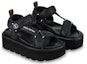 Shop (W) Sandal Louis Vuitton 'Hitam Kasual Fesyen' 1AABR5
