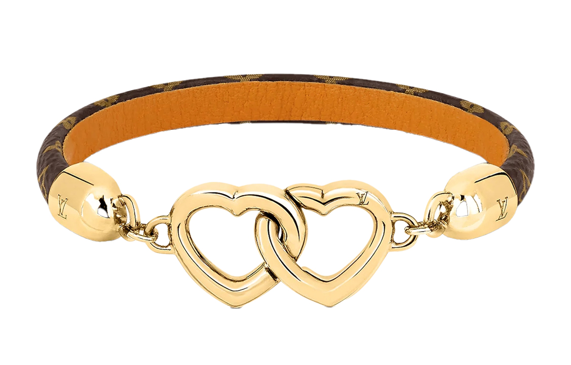 Order (W) Pulsera de Doble Corazón de Oro LOUIS VUITTON Say Yes para Mujer. M6758F