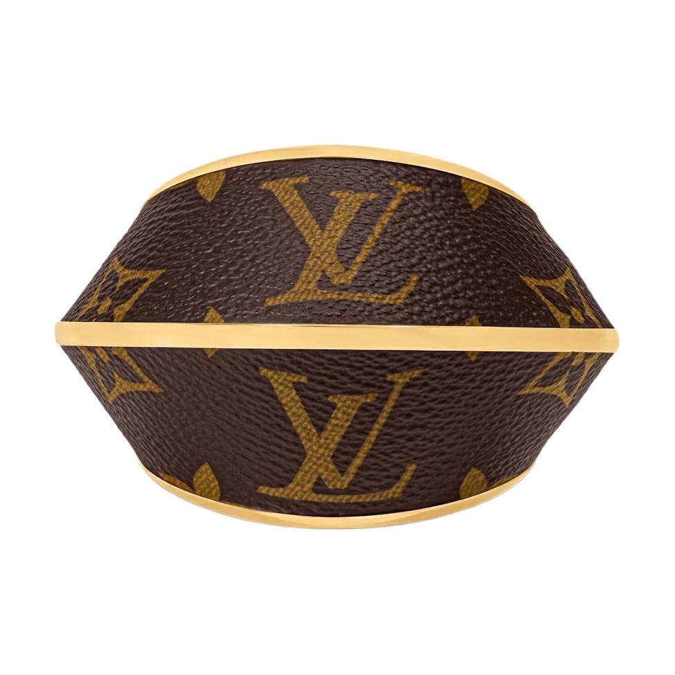 (Women) Louis Vuitton Sculptural Design Metal Bracelet  Brown. M1834S 圖 2