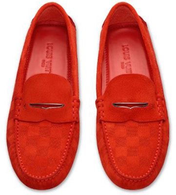 (W) Louis Vuitton Shade 'Slip-On de Terciopelo Rojo en Piel de Ternera' 471003 Order (W) Louis Vuitton Shade 'Slip-On de Terciopelo Rojo en Piel de Ternera' 471003