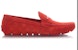 (W) Louis Vuitton Shade 'Red Velvet Calfskin Slip-On' Kasut Slip-On Kulit Velvet Merah. 471003