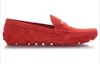 Order (W) Louis Vuitton Shade 'Red Velvet Calfskin Slip-On' Kasut Slip-On Kulit Velvet Merah. 471003