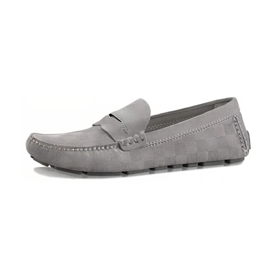 (W) LV Shade Suede Calfskin Fashion Slip-On Sneakers 'Charcoal'