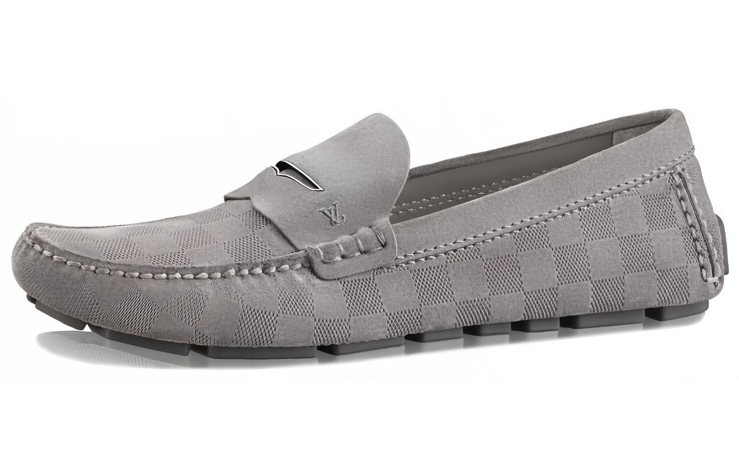 (Women) Louis Vuitton Shade Suede Calfskin Fashion Slip-On Sneakers 'Charcoal' 470958
