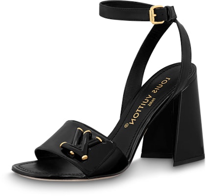 (Women) Louis Vuitton Shake 'Black Buckle Block Heel Sandal' 1ABVV0 Buy (Women) Louis Vuitton Shake 'Black Buckle Block Heel Sandal' 1ABVV0