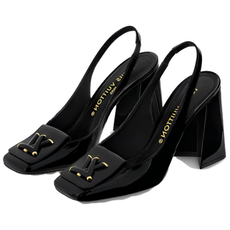 Lookbook (W) Louis Vuitton Shake 'Hak Hitam Gesper Blok' 1AB090